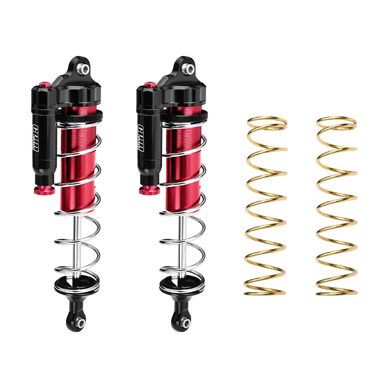 GPM RACING,ARRMA-KRATON ALUMINUM 6061-T6 FRONT L-SHAPE PIGGY BACK (BUILT-IN PISTON SPRING) ADJUSTABLE SPRING DAMPERS 177MM MAKX177F/LA
