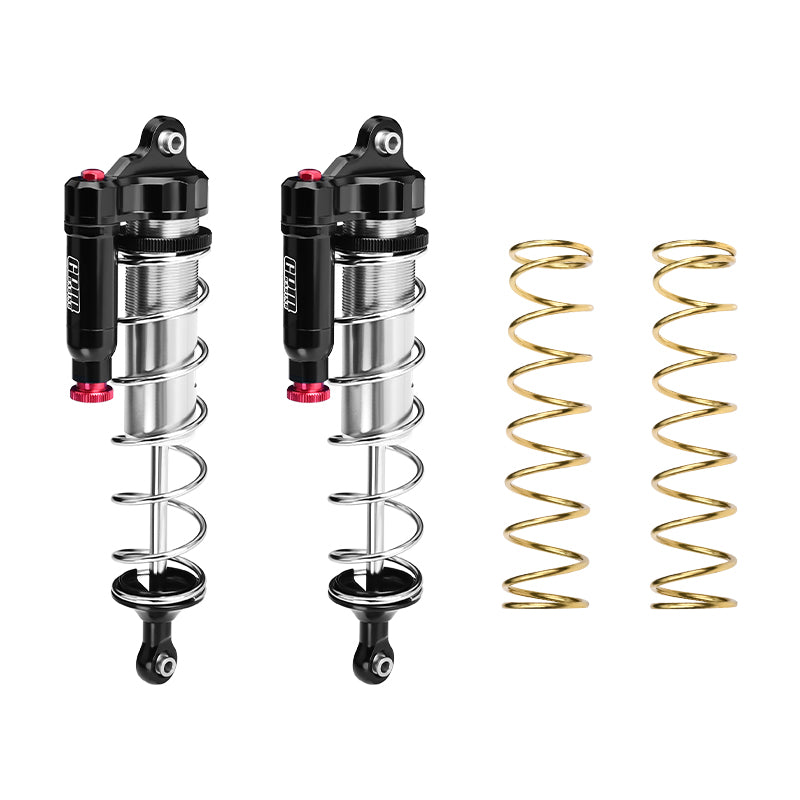 GPM RACING,ARRMA-KRATON ALUMINUM 6061-T6 FRONT L-SHAPE PIGGY BACK (BUILT-IN PISTON SPRING) ADJUSTABLE SPRING DAMPERS 177MM MAKX177F/LA