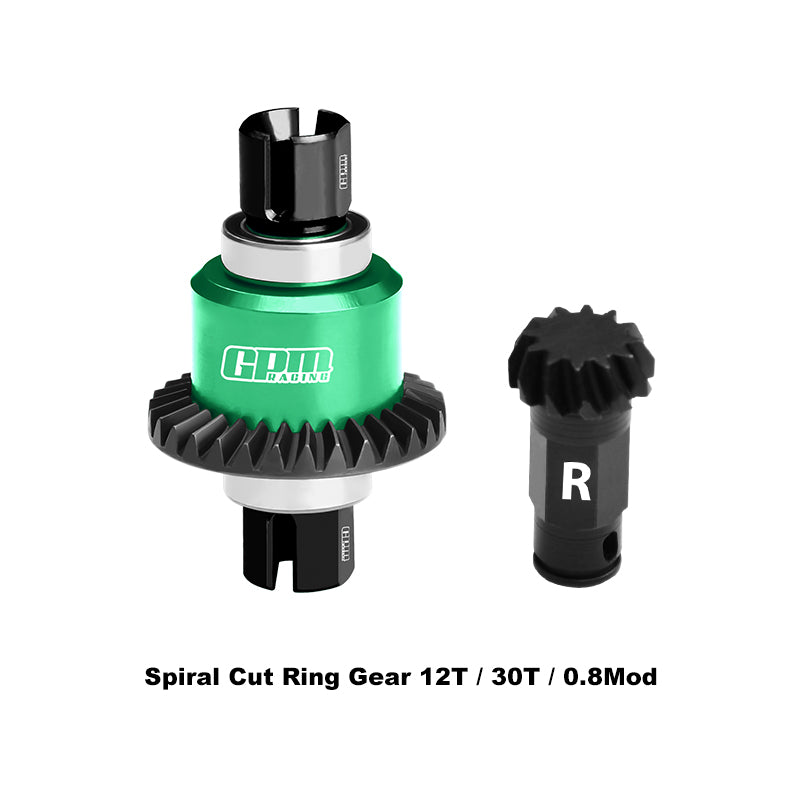 GPM RACING,ARRMA-GRANITE TYPHON DESERT TRUCK 4140 CARBON STEEL + 7075 ALLOY REAR DIFFERENTIAL GEAR SET 12/30T MGG1230RS