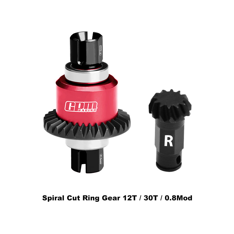 GPM RACING,ARRMA-GRANITE TYPHON DESERT TRUCK 4140 CARBON STEEL + 7075 ALLOY REAR DIFFERENTIAL GEAR SET 12/30T MGG1230RS