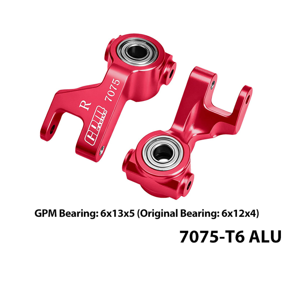 GPM RACING,ARRMA-GORGON ALUMINUM 7075 FRONT STEERING BLOCK (LARGER INNER BEARINGS) MGO021