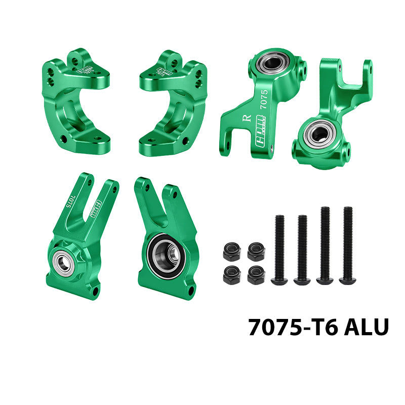 GPM RACING,ARRMA GORGON 4X2 MEGA 550 GPM RACING ALUMINUM 7075 FRONT C HUBS & FRONT STEERING BLOCK & REAR HUB (LARGER INNER BEARINGS) MGO192122