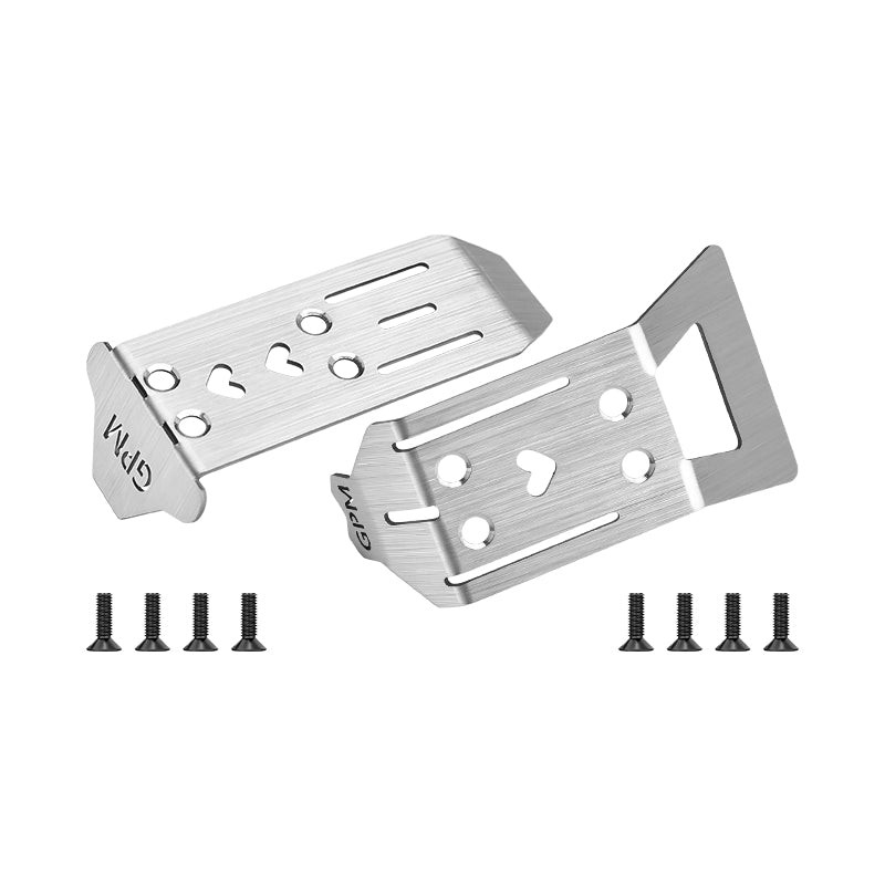 GPM RACING,ARRMA-TYPHON STAINLESS STEEL FRONT AND REAR CHASSIS SKID MGT331FR