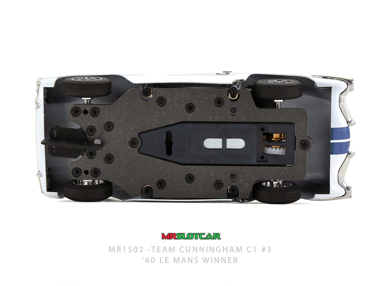 MRSLOTCAR Corvette C1 Team Cunningham 1960 Le Mans 1/32 Slot Car MR1502 MRSlot car