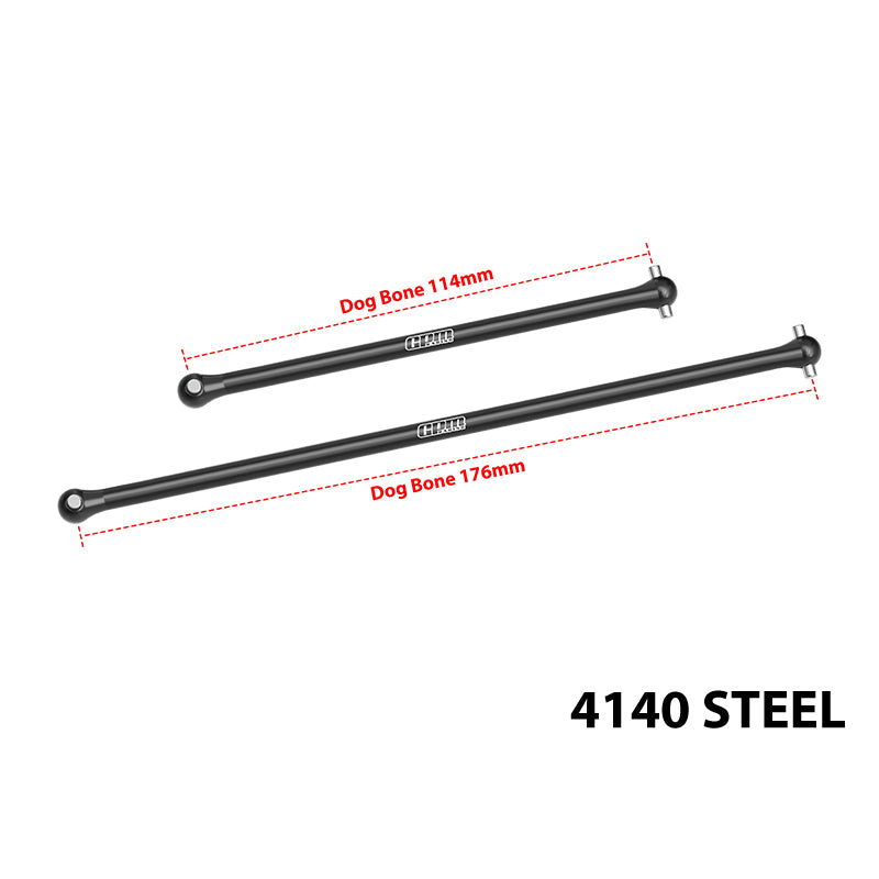GPM RACING,ARRMA-TALION 4140 STEEL CENTER FRONT 116MM AND REAR CVD DRIVESHAFT 180MM MTV6037S