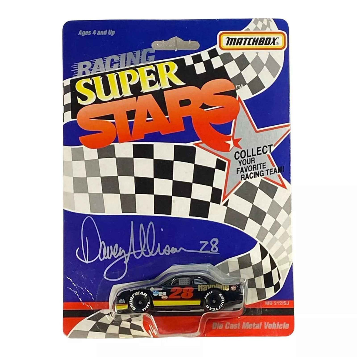 Matchbox Ford Thunderbird - Davey Allison #28 - Vintage 80's Racing Super Stars