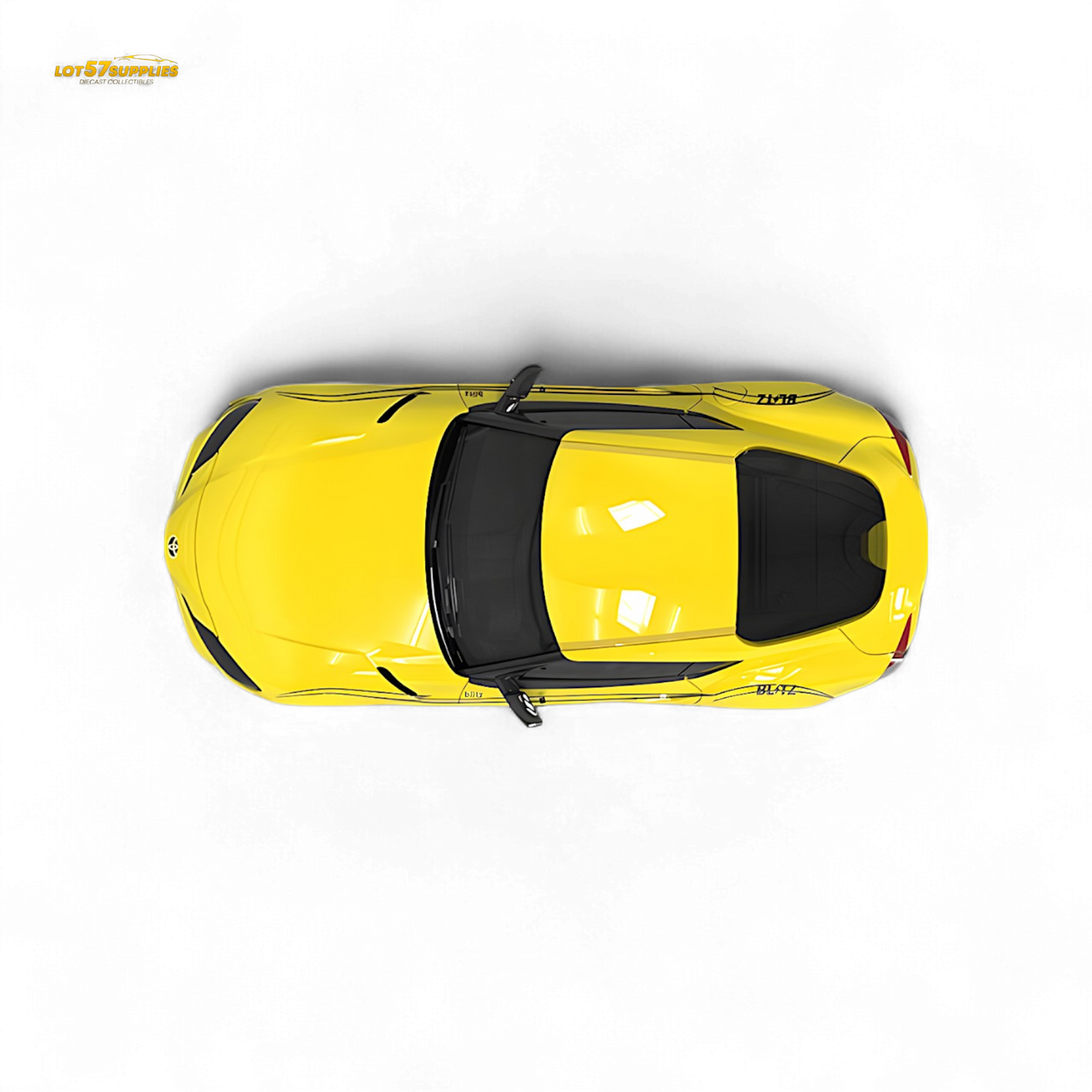 OM Model Toyota Supra A90 Initial D Ghost in Yellow 1:64