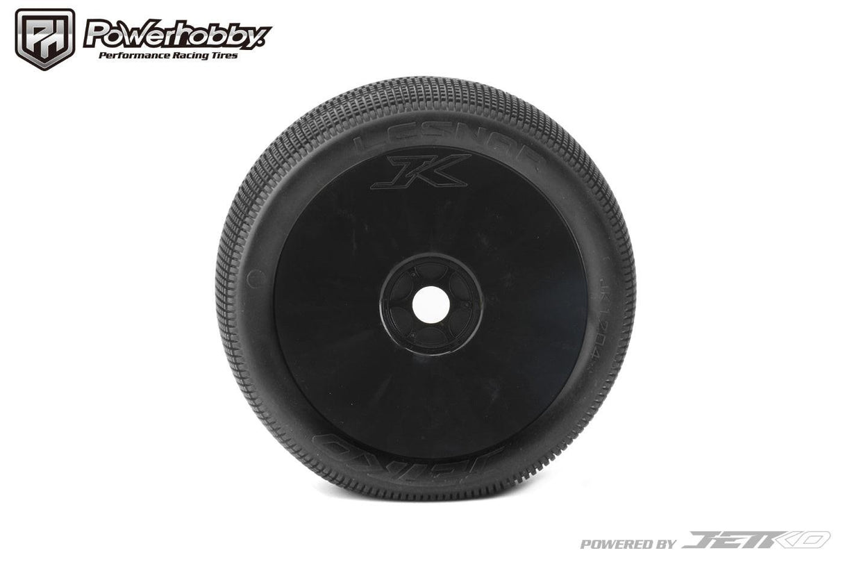 Powerhobby Lesnar 1/8 Truggy Mounted Tires Black Dish Wheels (2) Medium Soft