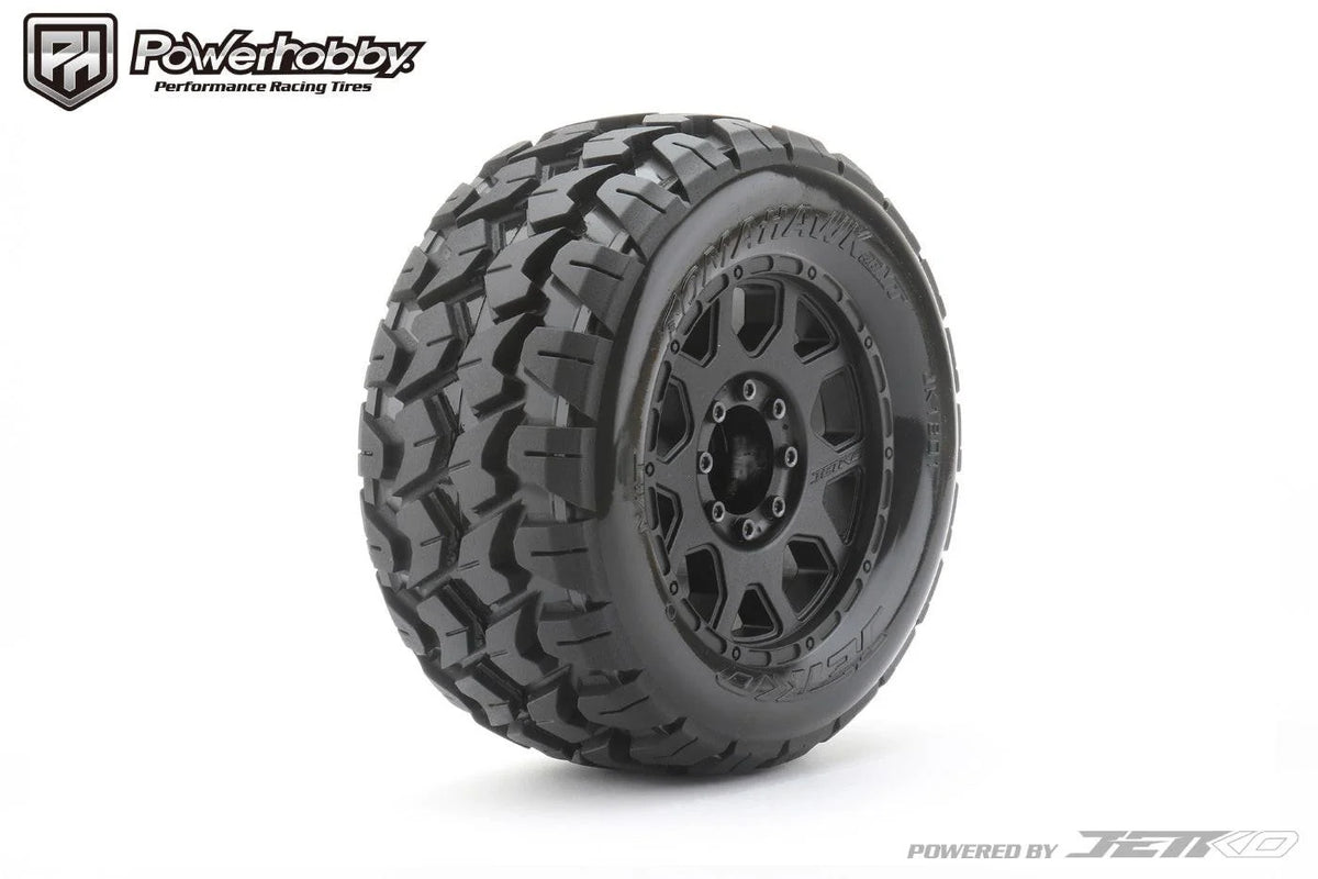 Powerhobby PHB1801CBMSGB 1/8 MT 3.8 Tomahawk Belted Mounted Tires (2) 17MM