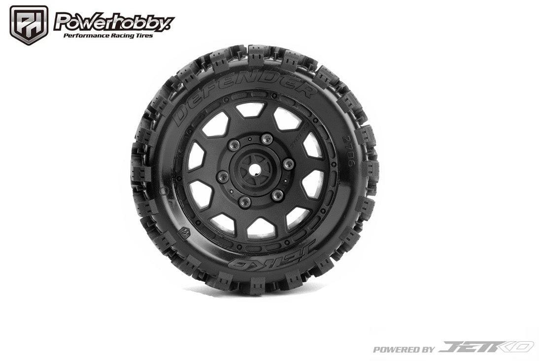Powerhobby 1/10 2.8" ST Defender Belted Tires (2) w/ Removable Hex Wheels