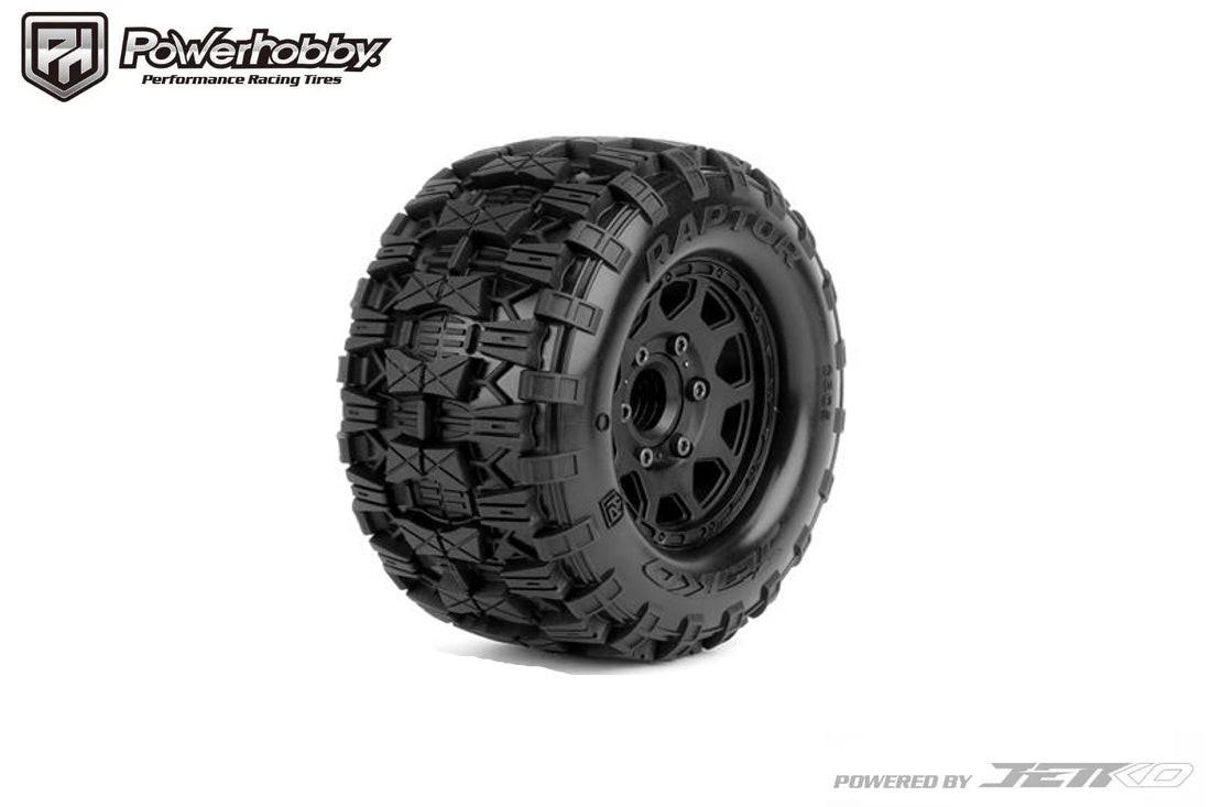 Powerhobby 1/10 2.8" MT Raptor Belted Mounted Tires (2) w/ Removable Hex Wheels