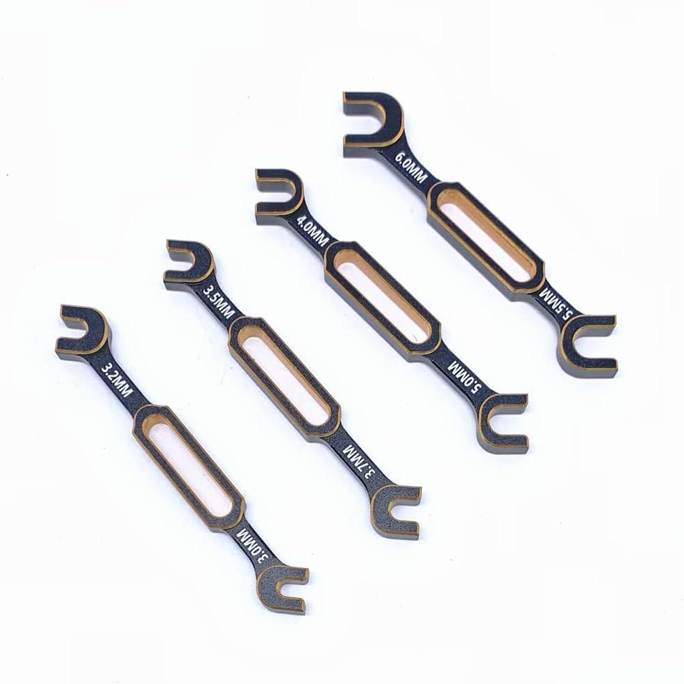 Powerhobby 3/3.2/3.5/3.7/4/5/5.5/6mm Wrench Turnbuckle Ball End Joint Remover Tool Gold