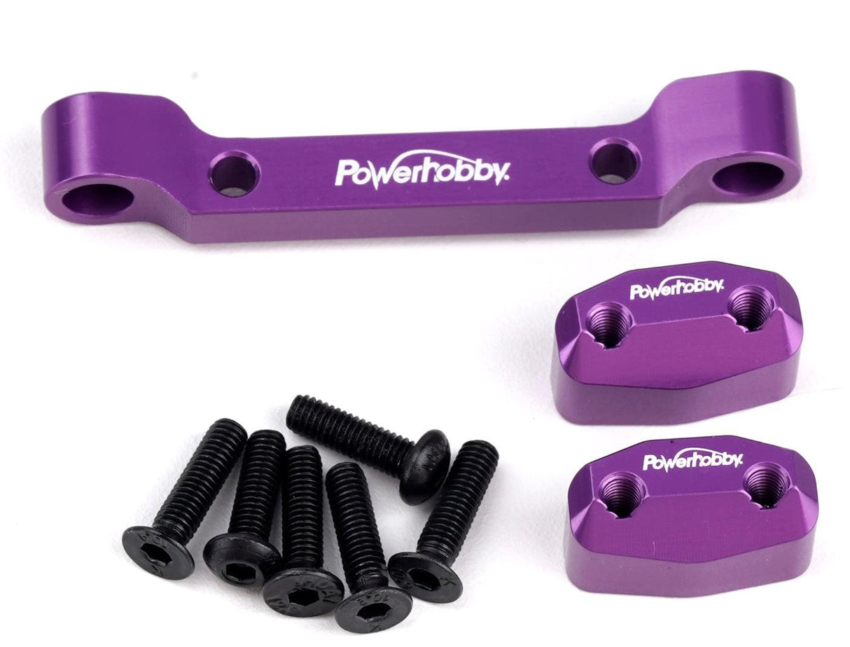Powerhobby Aluminum Front Pivot Block Purple HPI RS4 Sport3