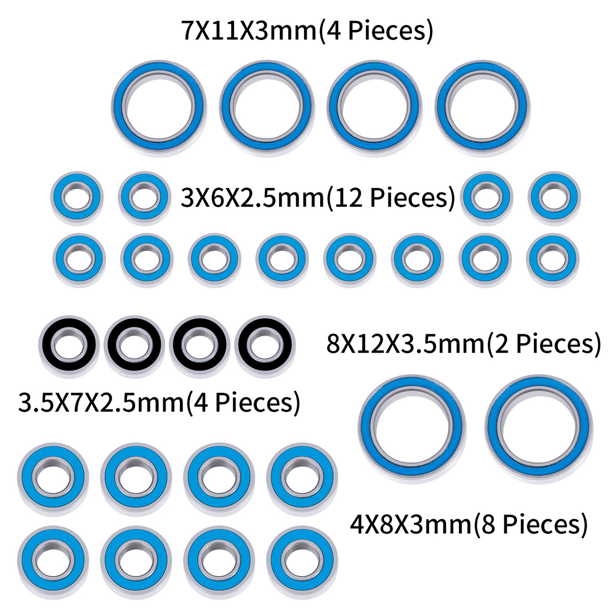 Powerhobby Sealed Bearing Kit (30) 1/18 Redcat Ascent-18