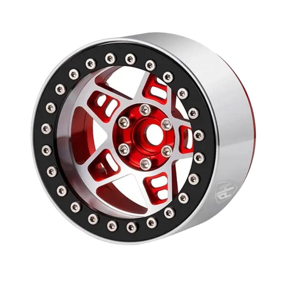 Powerhobby 2.2" Aluminum Wheels Red (4) 1/10 Rock Crawler