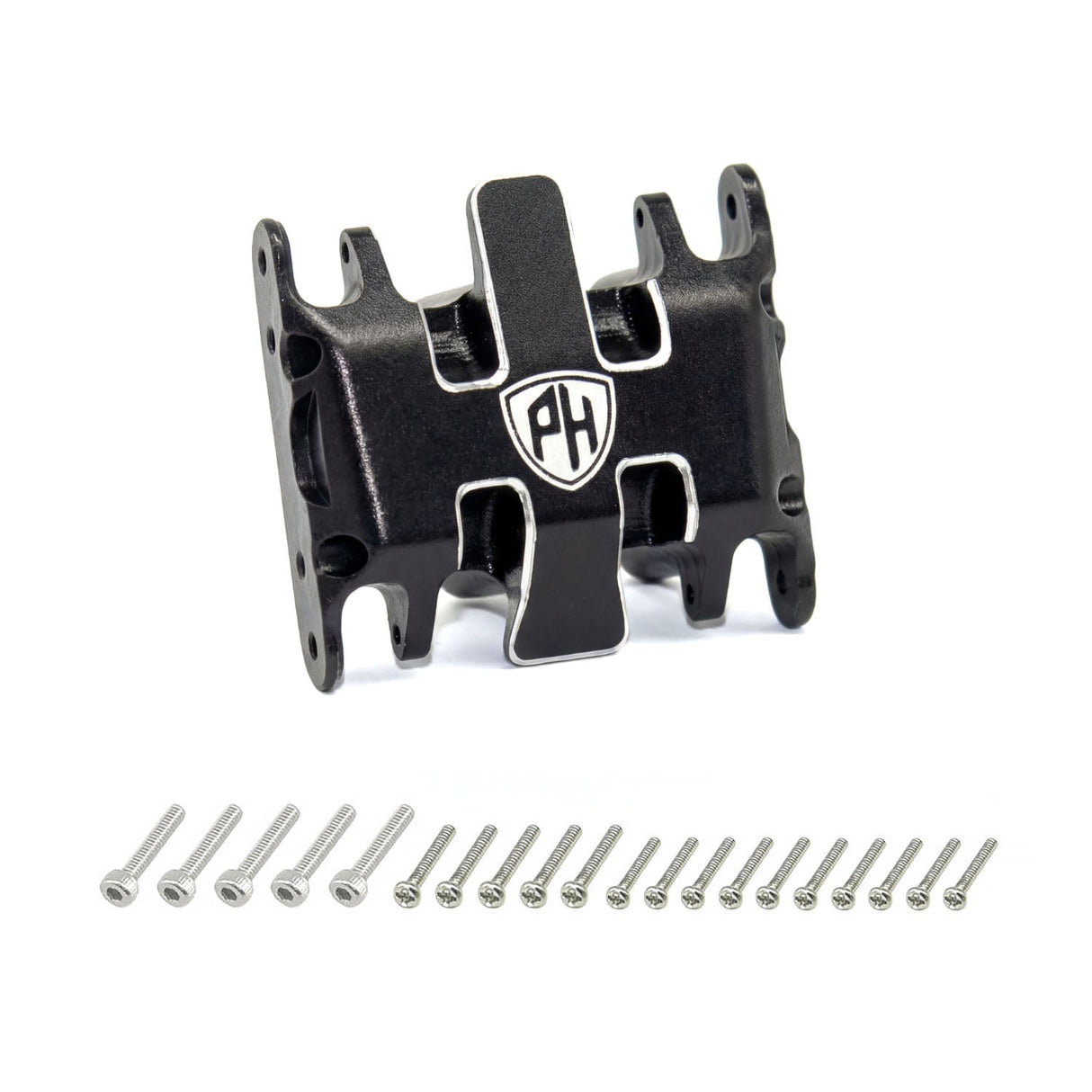 Powerhobby Aluminum Gear Box and Skid Plate Black Axial SCX30