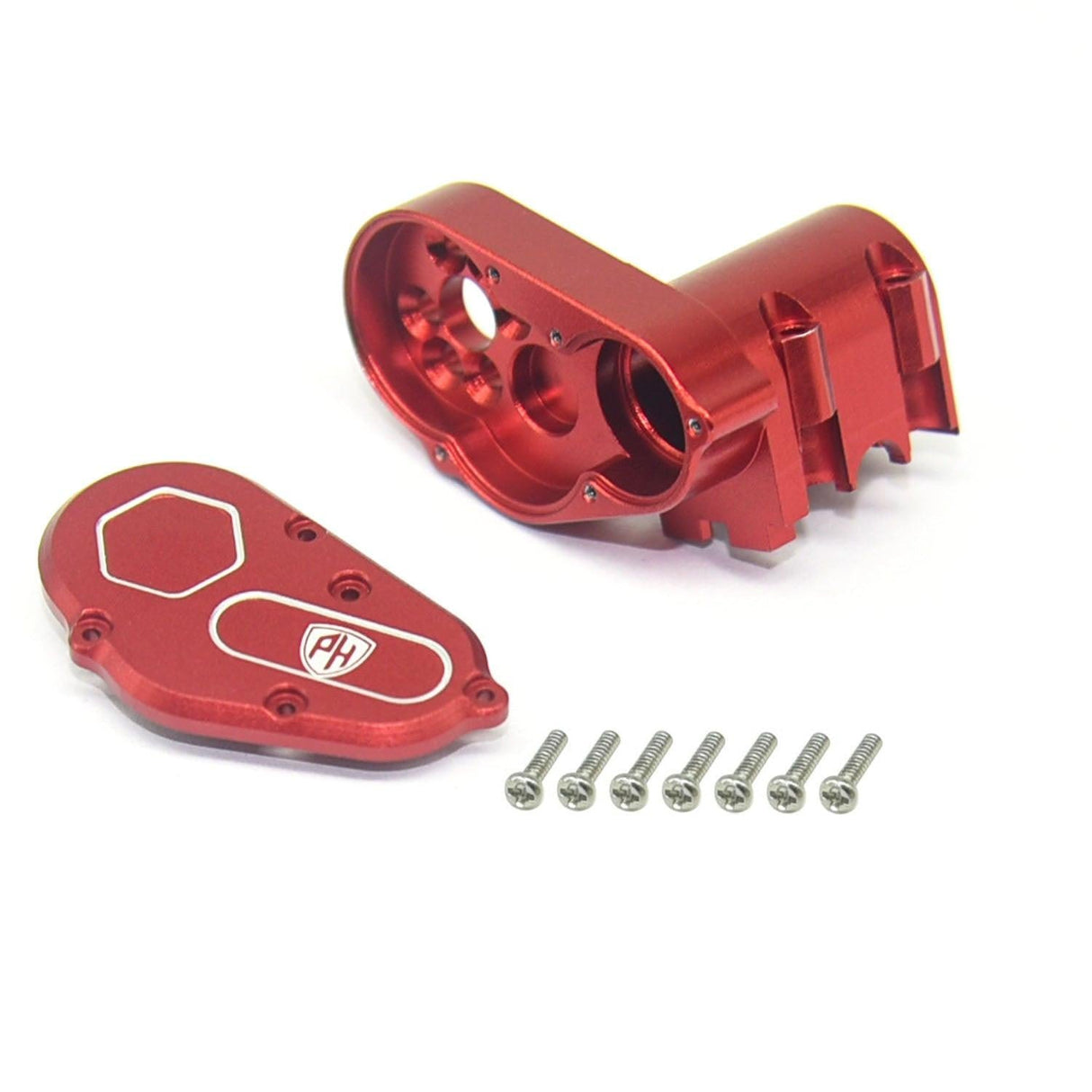 Powerhobby Aluminum Gear Box and Skid Plate Red Axial SCX30