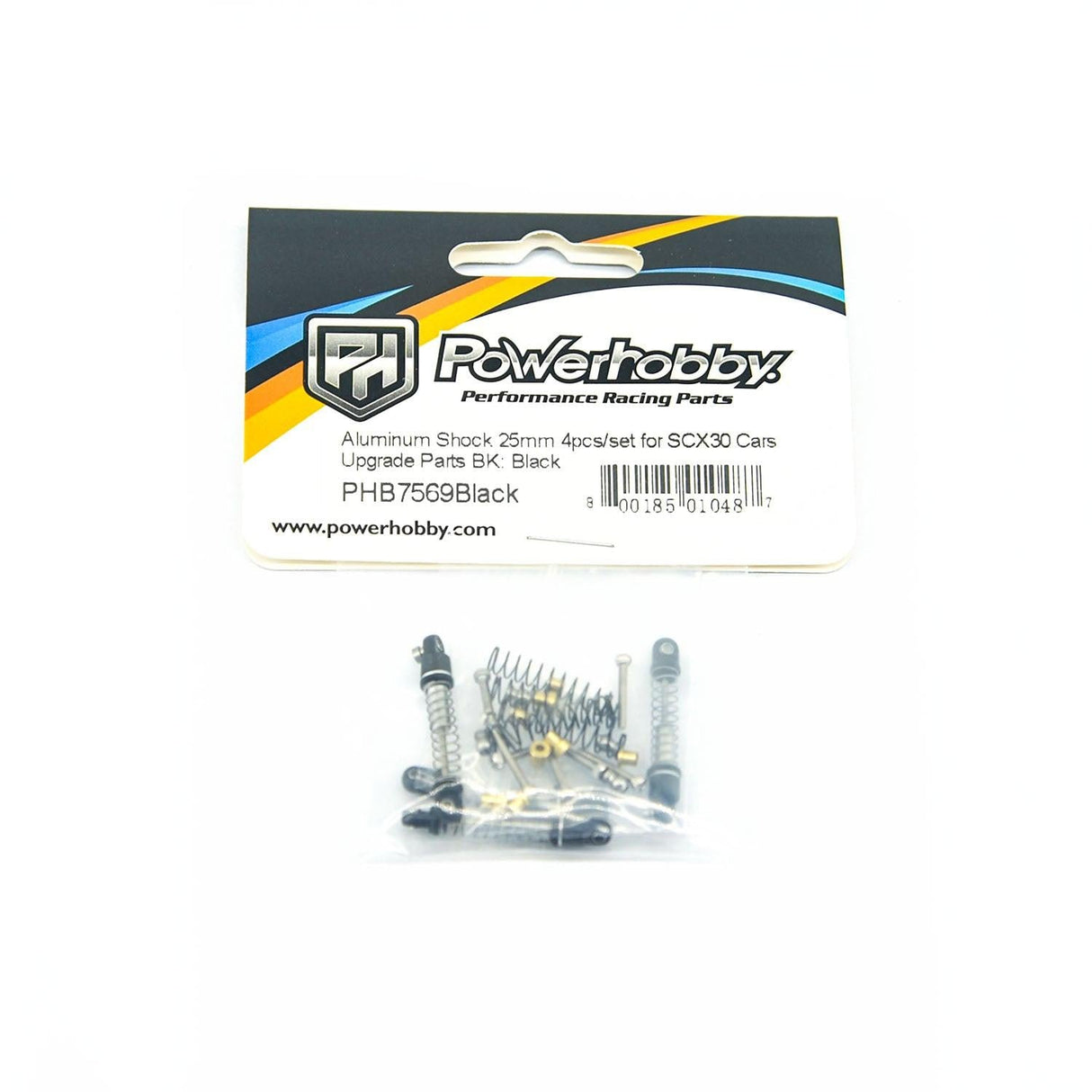 Powerhobby Axial SCX30 Aluminum Shocks 25mm (4) Black PHB7569Black