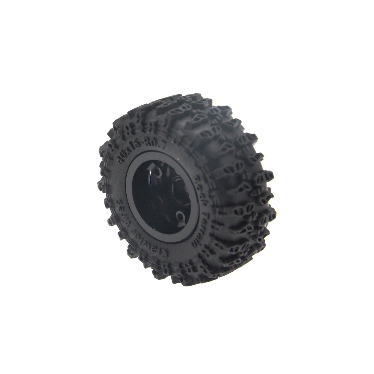 Powerhobby Axial SCX30 0.7" Beadlock Brass Wheels / Tires (4) Black Type A