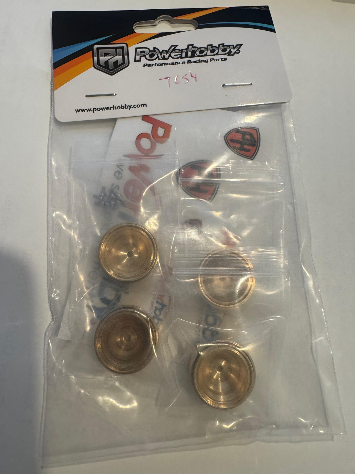 Powerhobby Brass Deep Dish Wheels Gold (4) Axial SCX30
