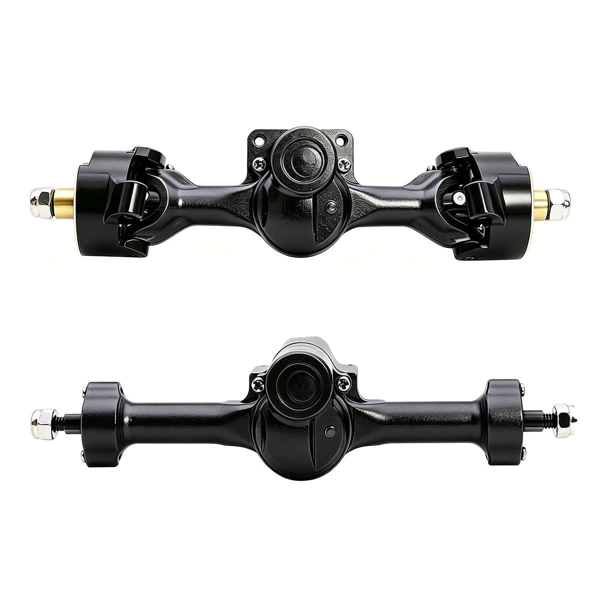 Powerhobby Axial SCX30 Front + Rear Aluminum Complete Axles Black