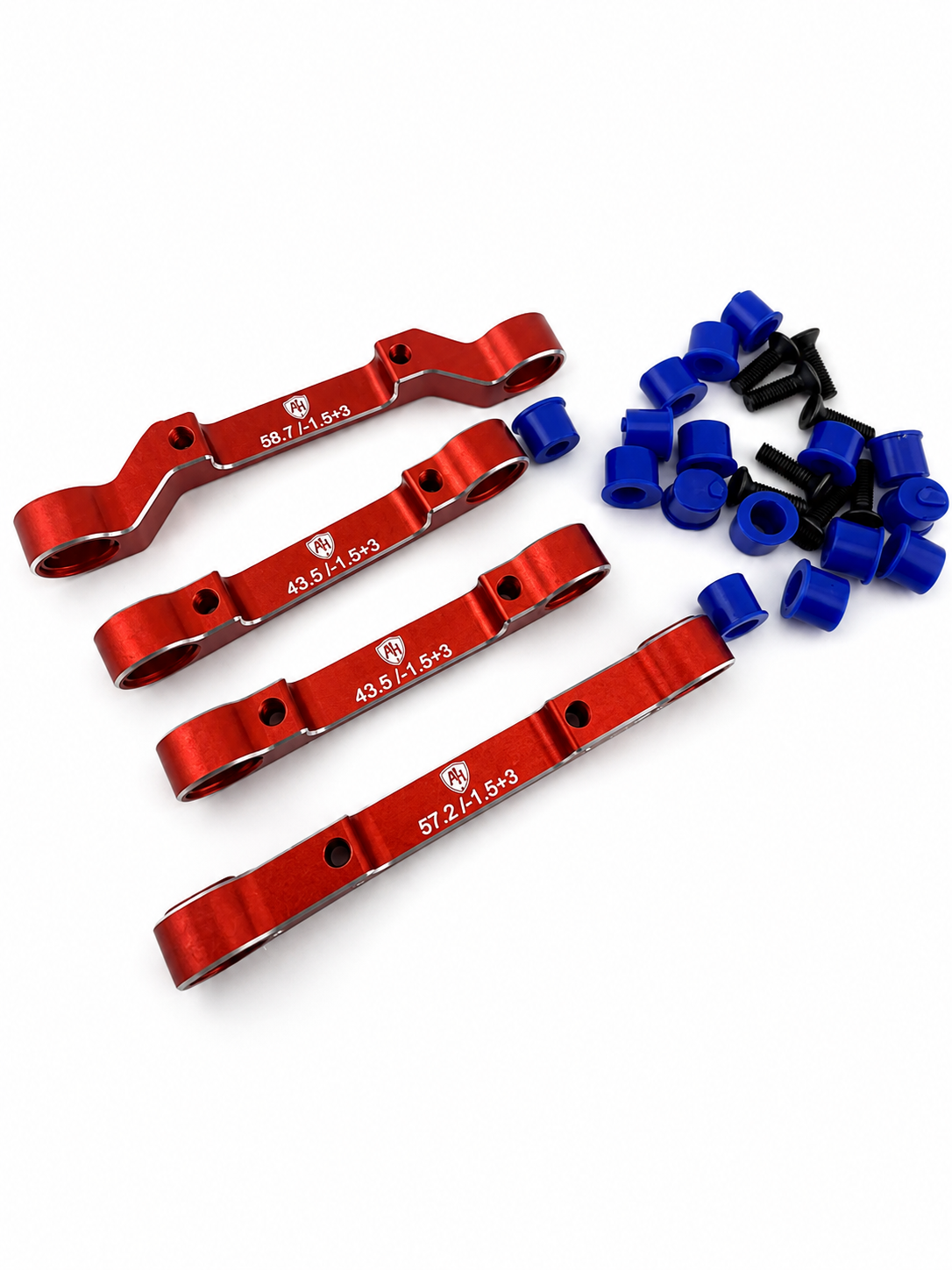 Powerhobby Aluminum Adjustable Suspension Mount Set Red Yokomo RD2.0