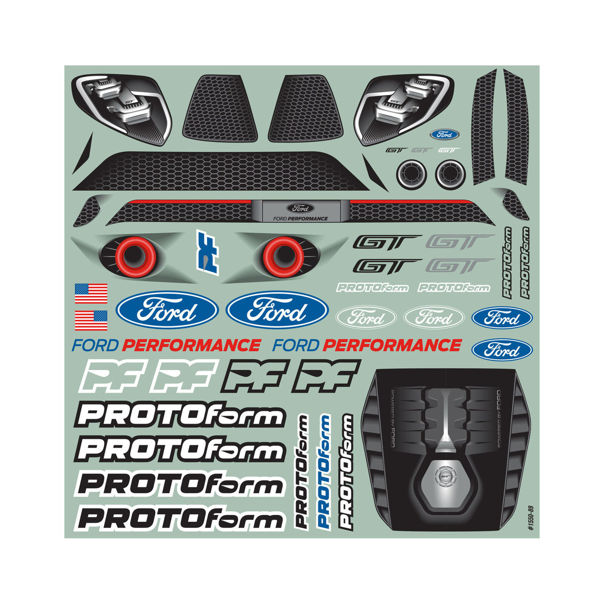 Protoform PRM155025 1/10 Ford GT LW Clear Body: 190mm Touring Car with LP shock towers