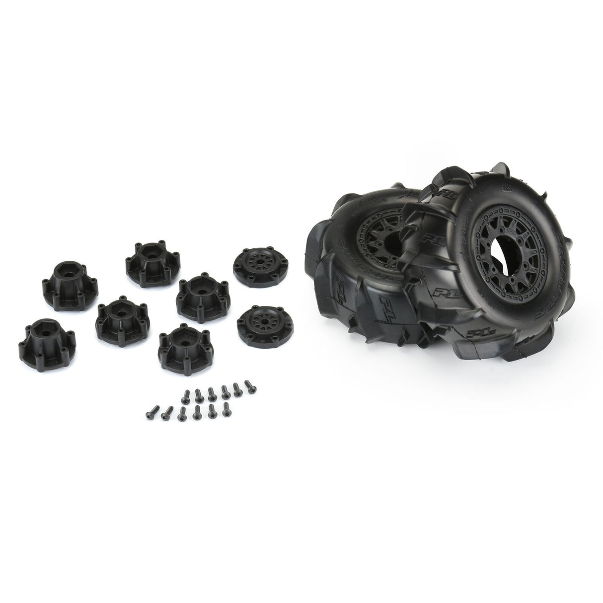 PROLINE 10185-10 1/10 Dumont Front/Rear 2.2"/3.0" SC Mounted 12mm Black Raid (2)