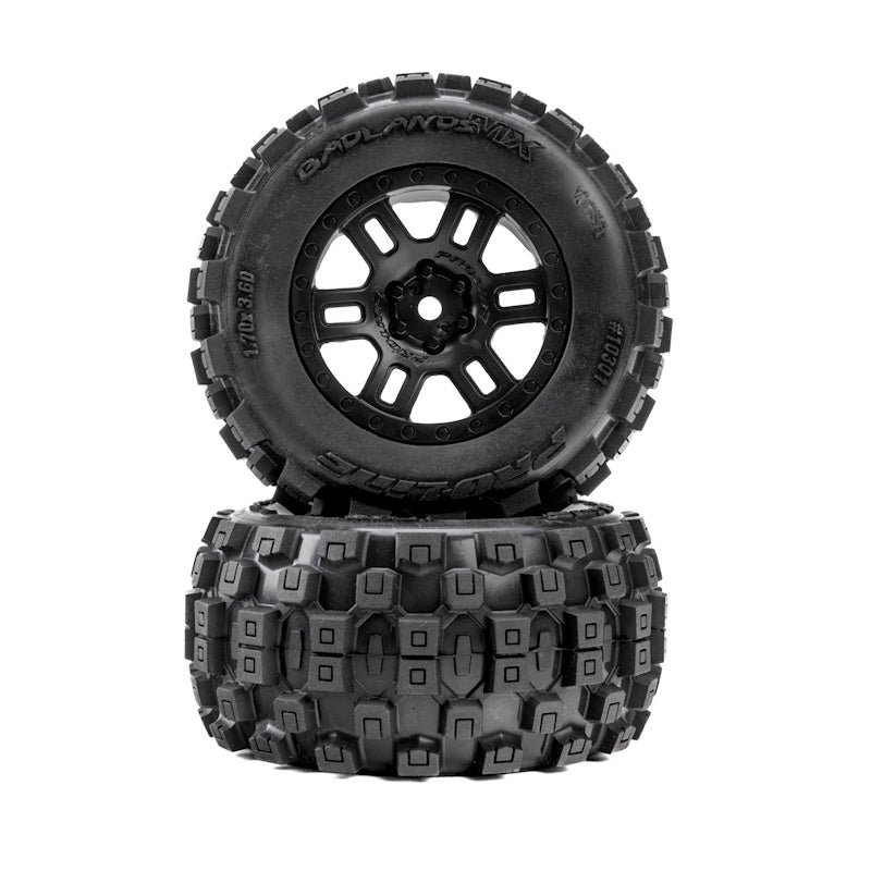Pro-Line 1030110 Badlands F OR R Tires MTD 12mm Split Six (2): ARRMA MINI KRATON