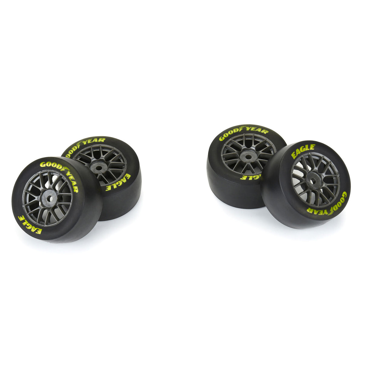 Pro-Line PRO1030411 Losi NASCAR 1/12 Goodyear Eagle Soft Tire F/R MTD Gray Wheels (4)