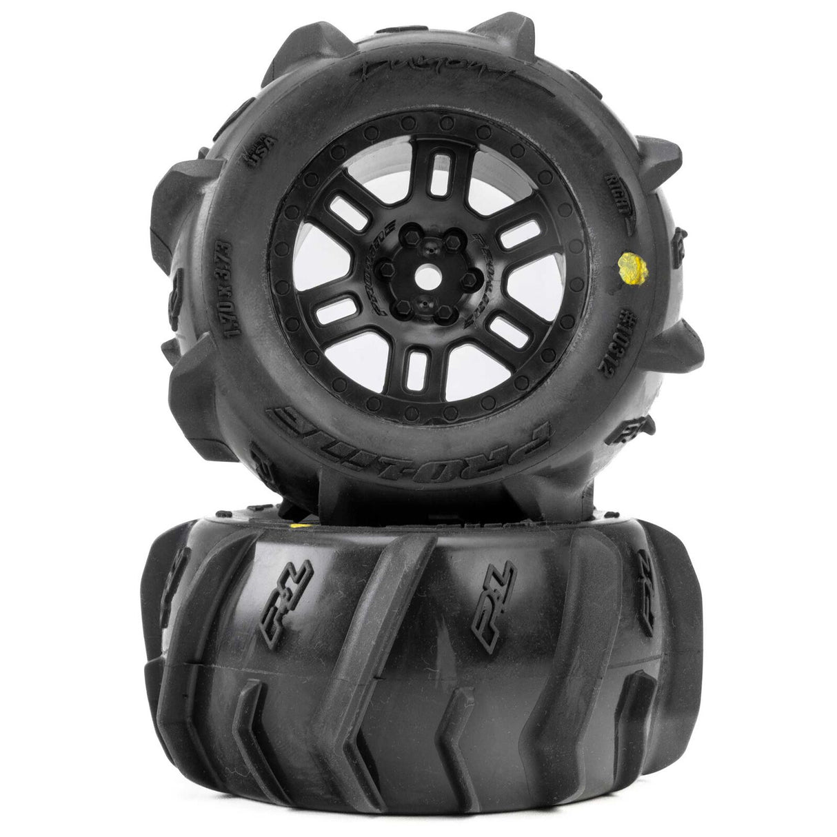 Proline PRO1031210 1/16 Dumont F/R MT Tires Black Split Six (2): ARRMA MINI KRATON