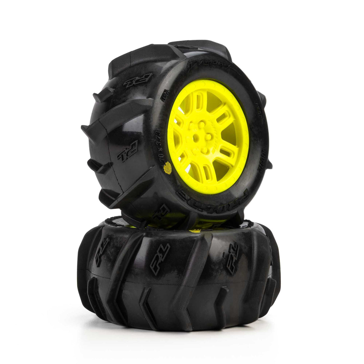 Pro-Line PRO1031212 Dumont Paddle Tires Yellow 12mm ARRMA Mini Kraton (2)