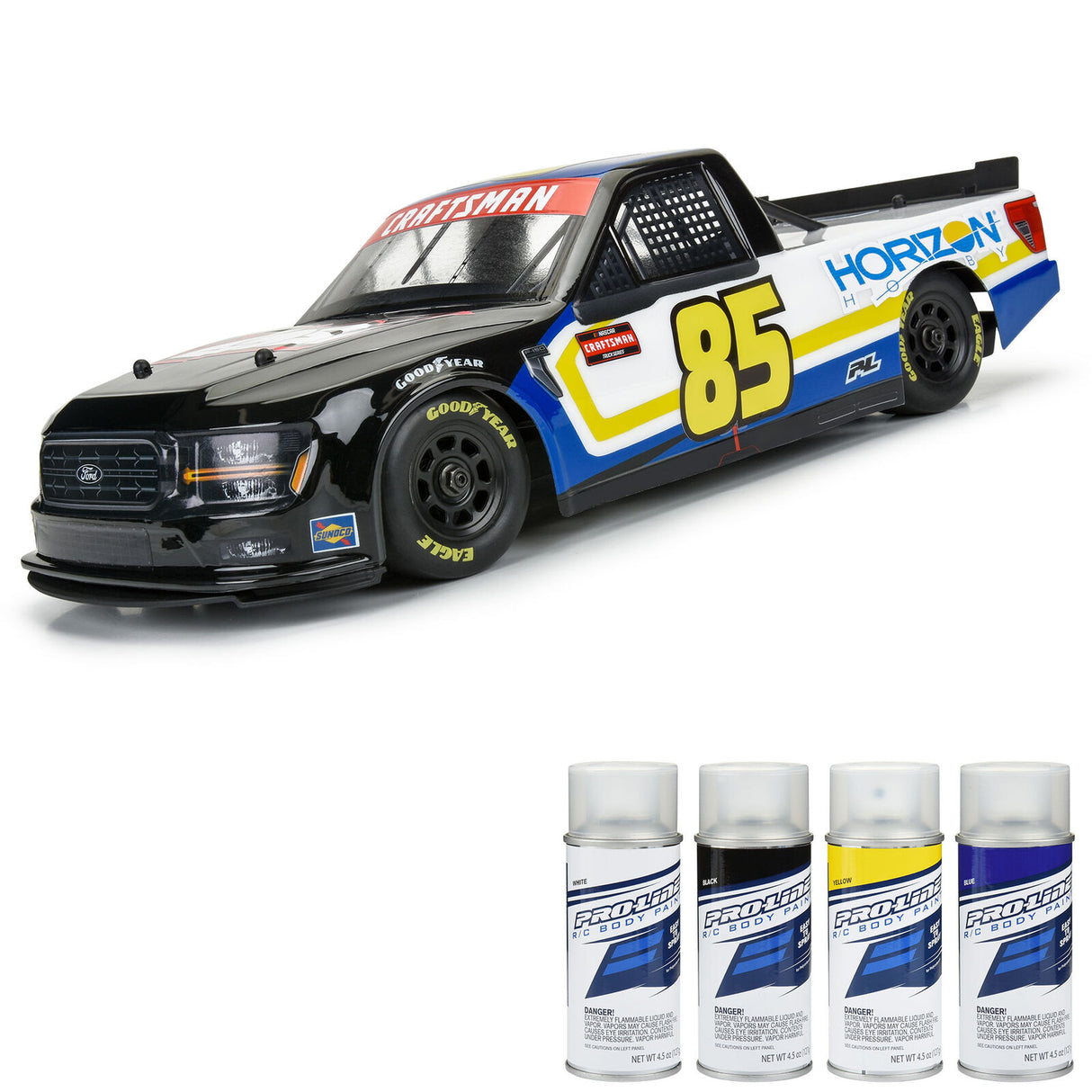 Proline PRO365400 1/12 Pre-Cut 2024 Ford F-150 Truck Clear Body: Losi NASCAR