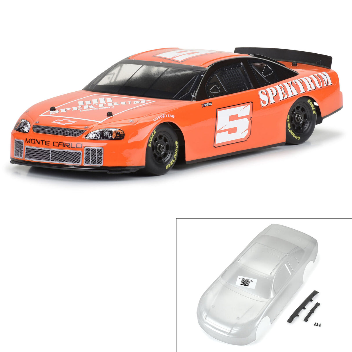 Proline PRO371317 1/12 Pre-Cut 1996 Chevy Monte Carlo Clear Body: Losi NASCAR