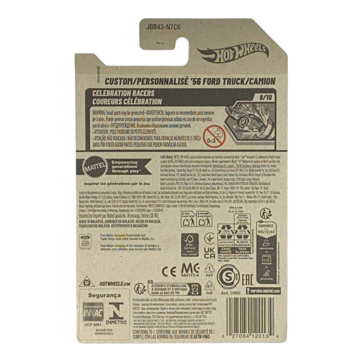 Hot Wheels Custom / Personnalise 56 Ford Truck / Camion - Celebration Racers 8/10