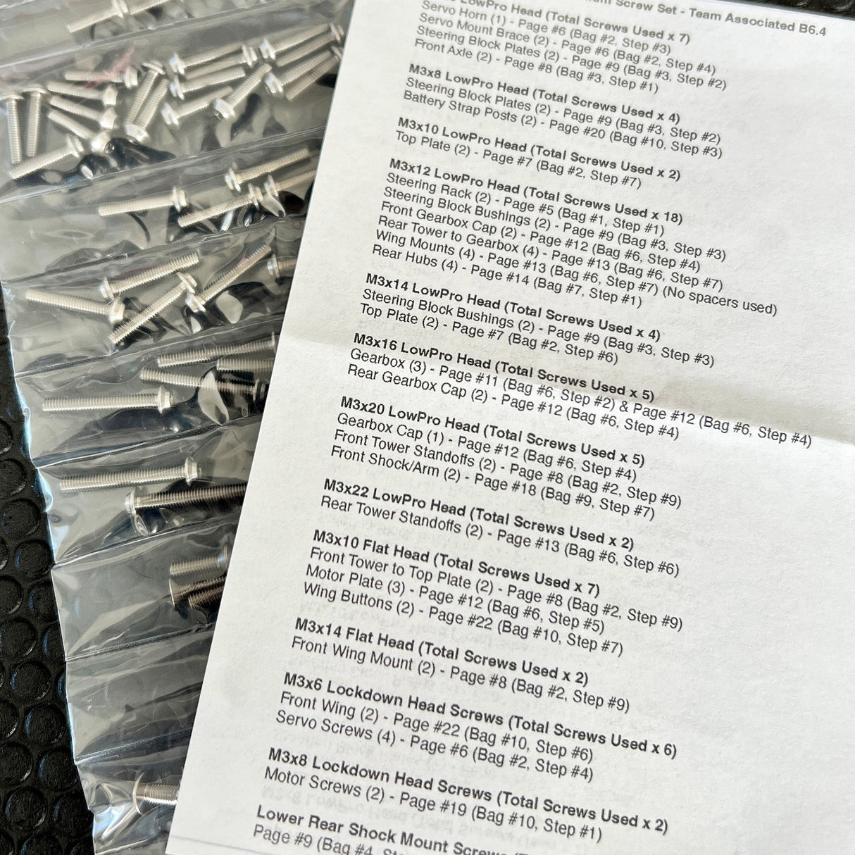 1up Racing Pro Duty Titanium Upper Screw Sets - Older Fitments