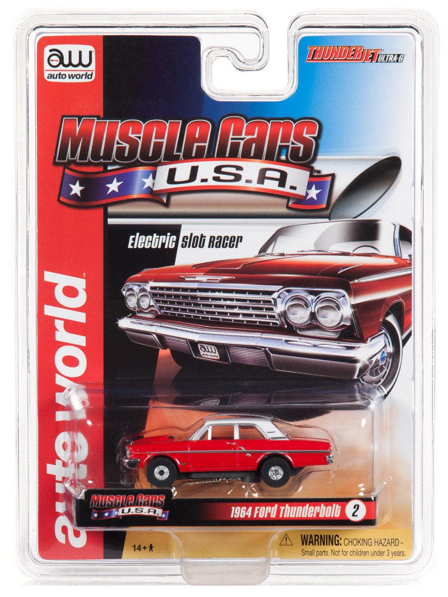 Auto World 1964 Ford Thunderbolt Red Thunderjet R25 HO Slot Car SC340