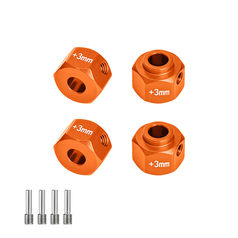 GPM RACING,AXIAL-SCX10 III Jeep CJ ALLOY 6061-T6 WHEEL 12MM HEX ADAPTERS +3MM SCJ010/+3M