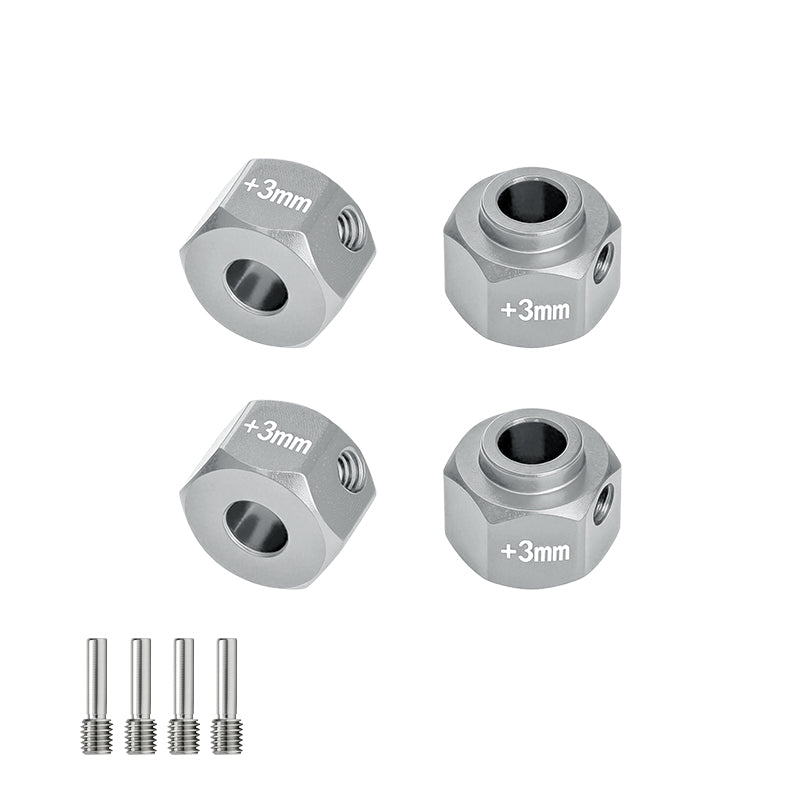 GPM RACING,AXIAL-SCX10 III Jeep CJ ALLOY 6061-T6 WHEEL 12MM HEX ADAPTERS +3MM SCJ010/+3M