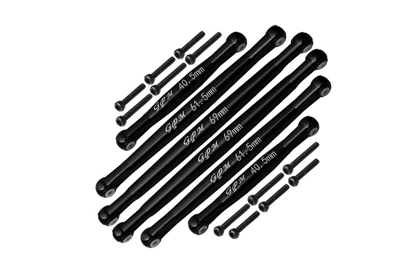 GPM RACING,AXIAL-SCX24 DEADBOLT ALUMINIUM SUSPENSION LINKS -18PC SET SCX24160