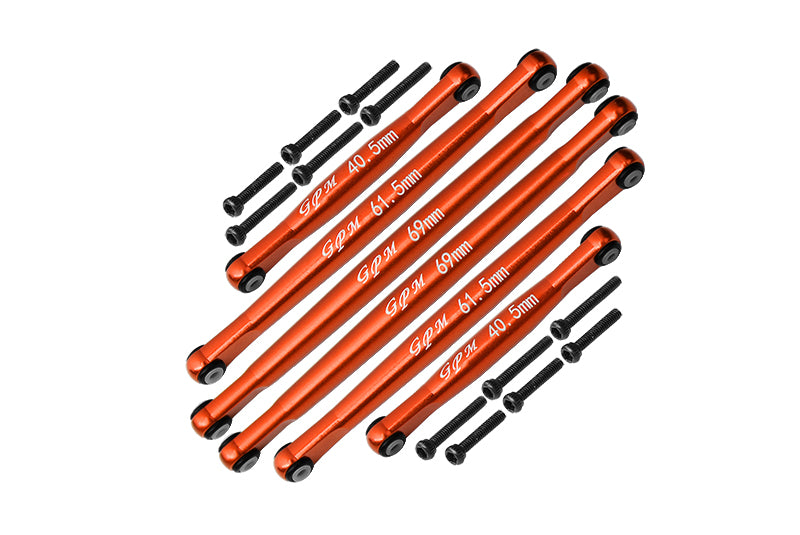 GPM RACING,AXIAL-SCX24 DEADBOLT ALUMINIUM SUSPENSION LINKS -18PC SET SCX24160