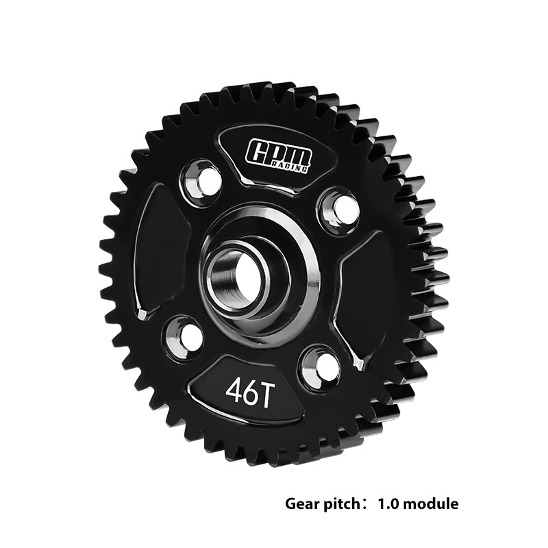 GPM RACING,TRAXXAS SLEDGE CARBON STEEL SPUR GEAR 46T -1PC SLE046TS