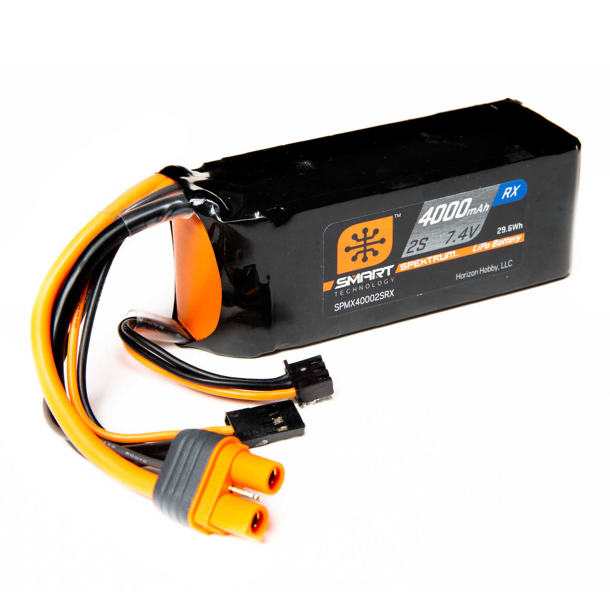 SPEKTRUM SPMX40002SRX 7.4V 4000mAh 2S 15C Smart LiPo Receiver Battery: Universal Receiver, IC3