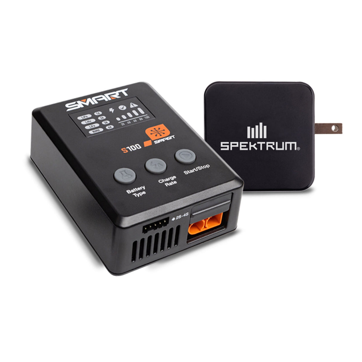 Spektrum SPMXC2090P RC S100 Smart Charger w/USB-C GaN Power Supply Combo (4S/100W)