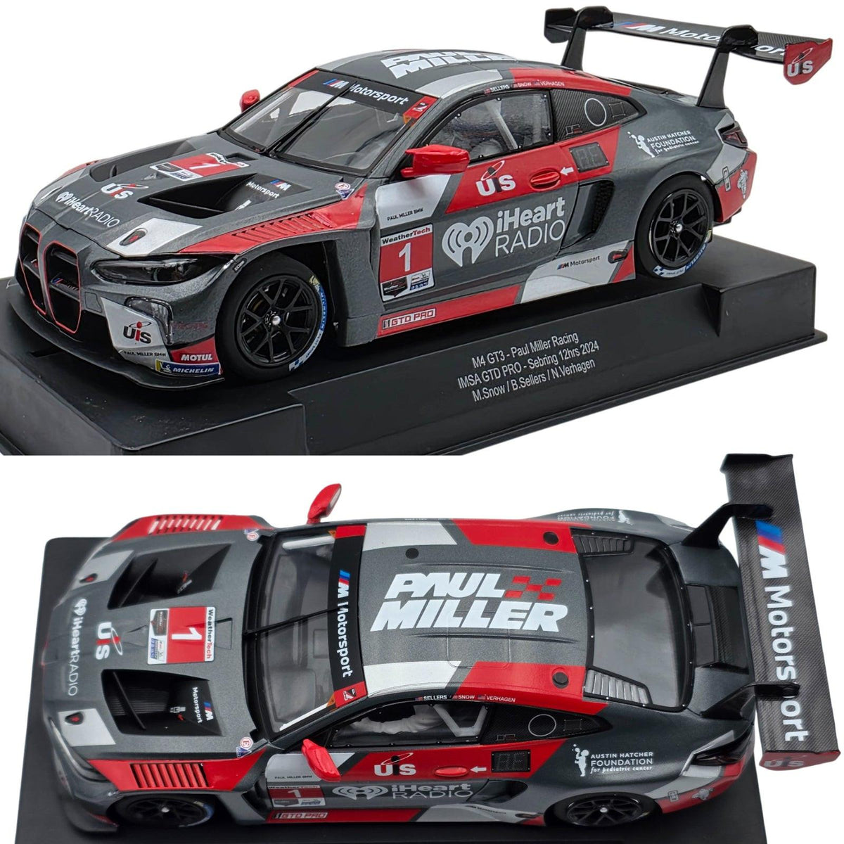 Racer Sideways BMW M4 GT3 Paul Miller Sebring 2024 1/32 Slot Car SWCAR09C