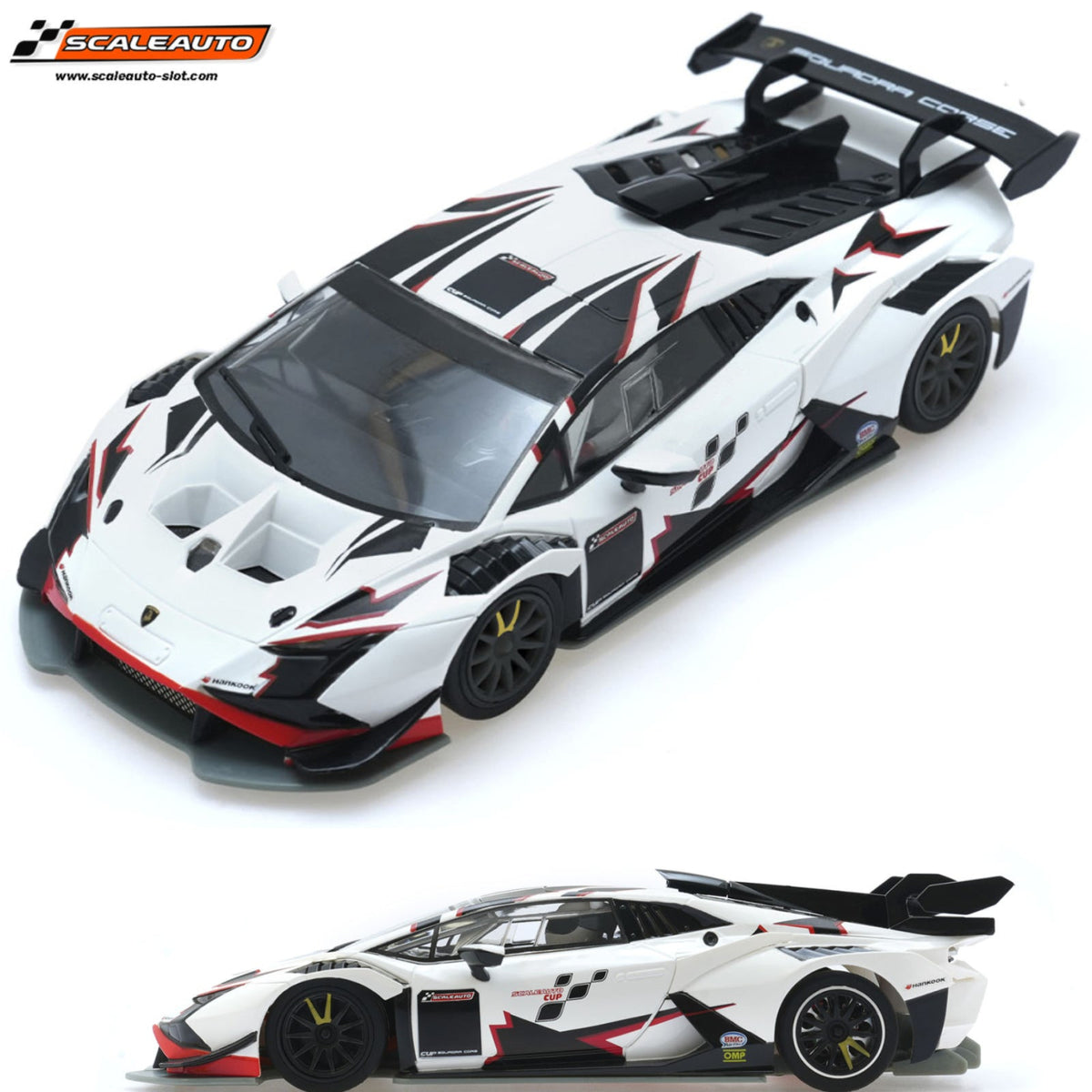 Scaleauto Lamborghini Super Trofeo EVO2 Cup White 1/32 Slot Car SC-6427D
