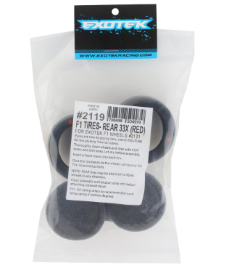 Exotek F1 Rear Rubber Tires (2) (Soft) EXO2119