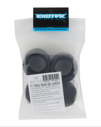 Exotek F1 Rear Rubber Tires (2) (Super Soft) EXO2133
