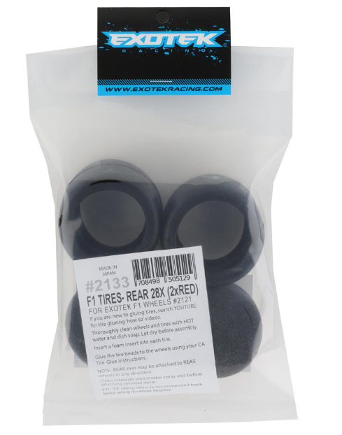 Exotek EXO2133 F1 Rear Rubber Tires (2) (Super Soft)