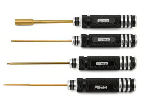 EcoPower 4-Piece Metric Hex & Nut Driver Tool Set (1.5, 2.0, 2.5mm Hex Drivers/7mm Nut Driver)